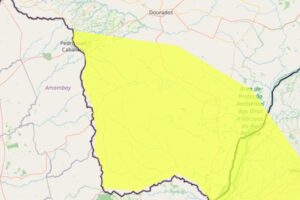 Inmet coloca todos os municípios de Mato Grosso do Sul em alerta para tempestades e granizo
