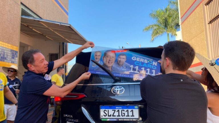 O deputado estadual Gerson Claro, atual presidente da ALEMS, deu o pontapé inicial em sua campanha com um adesivaço na capital sul-mato-grossense, atraindo diversas lideranças políticas e apoiadores.