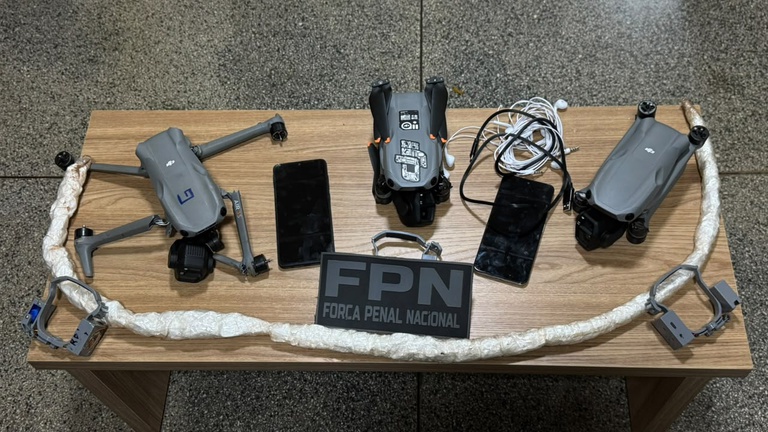 Força Penitenciária Nacional e Polícia Penal de MS apreendem novos drones na Máxima de Campo Grande, totalizando 15 em um mês e reforçando o combate ao crime organizado.
